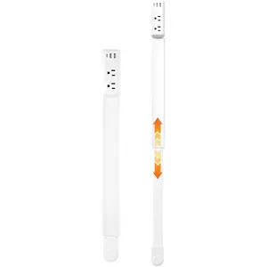 Outlet Extender, Electrical Outlet Extender Stick 22-34" Extendable 180? Rotating Wall Charger,  USB C Power Socket Expander with 2 AC, 2 USB-A & 1 USB-C for  Office Behind Couch
