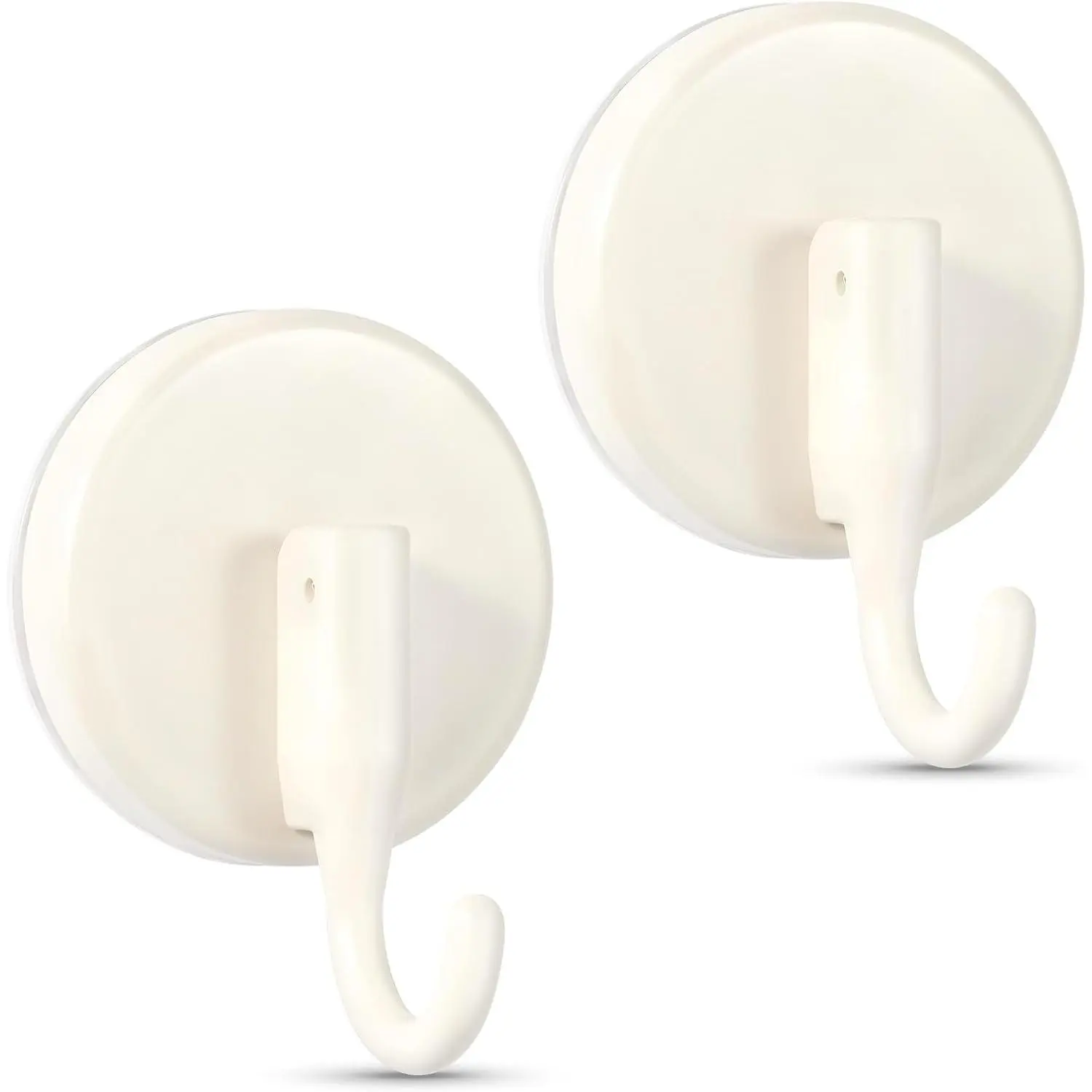 Wreath Hanger for Front Door, Upgraded Suction Cup Reef Hook for Glass Window/Over Door, Christmas/Thanksgiving/Halloween/July 4th/Easter/Valentine/Spring/Summer/Fall (White, 2-Pack)