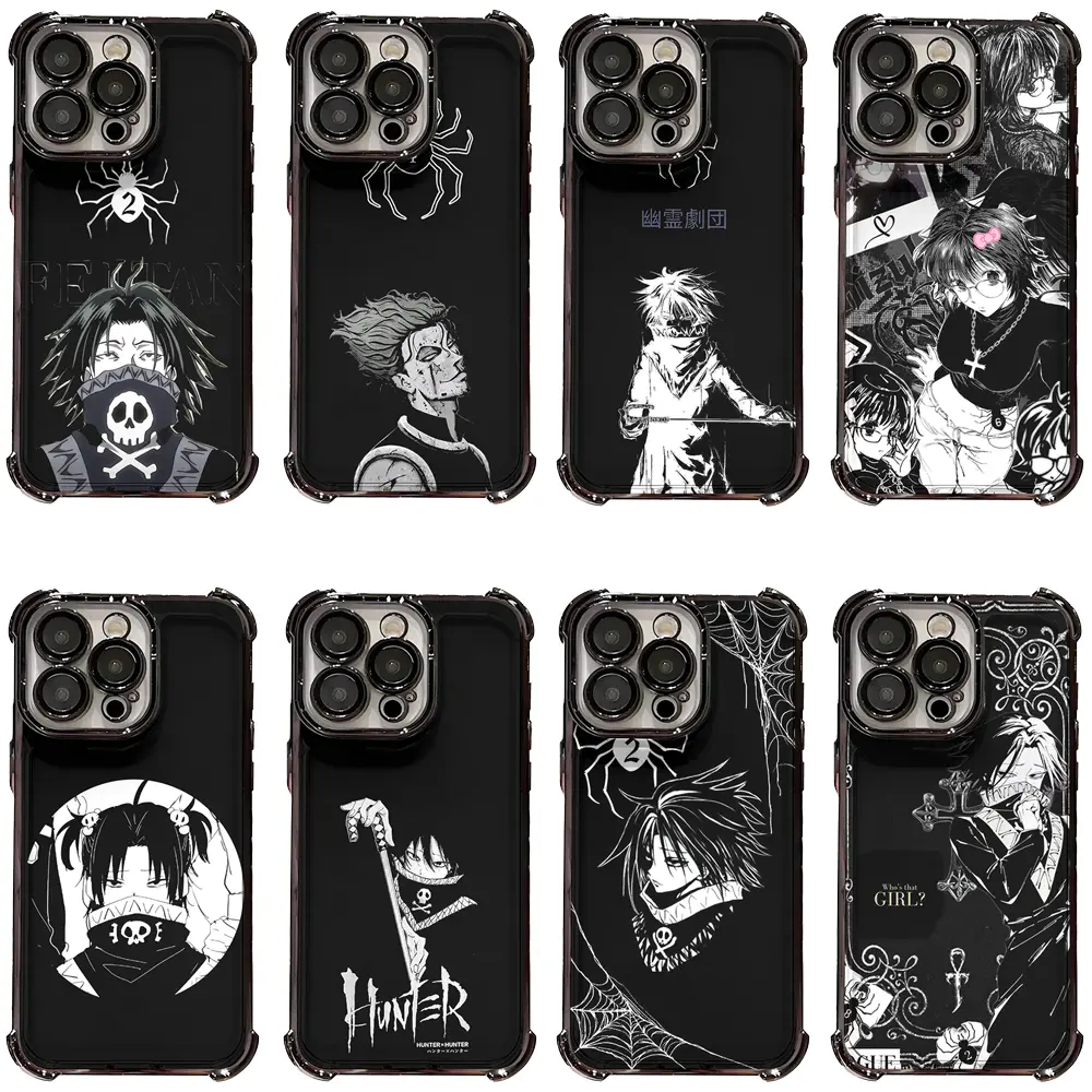 Hunter x Hunter Phantom Troupe Anime Shockproof Airbag Phone Cases For iPhone 17 Promax Pro Air 16 Plus 15 14 13 12 11 Samsung S26 Ultra S25 S24 S23 Protective Cover Gift For Birthday Christmas