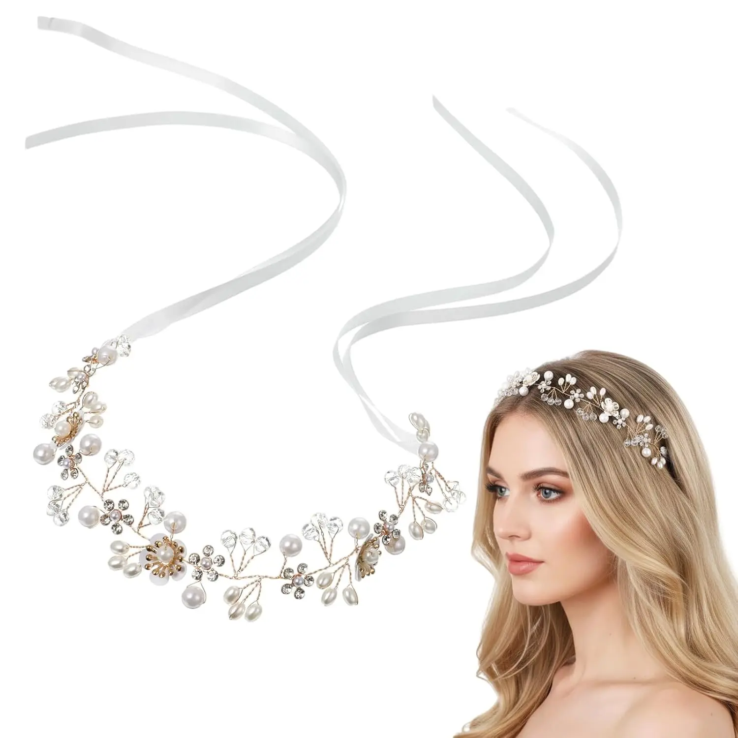 Wedding & Bridal Headpiece for Women, Hair Accessories  Flower Girl Hair Accessory  Wedding Headband for Weddings, Engagements, Proms and Formal Events