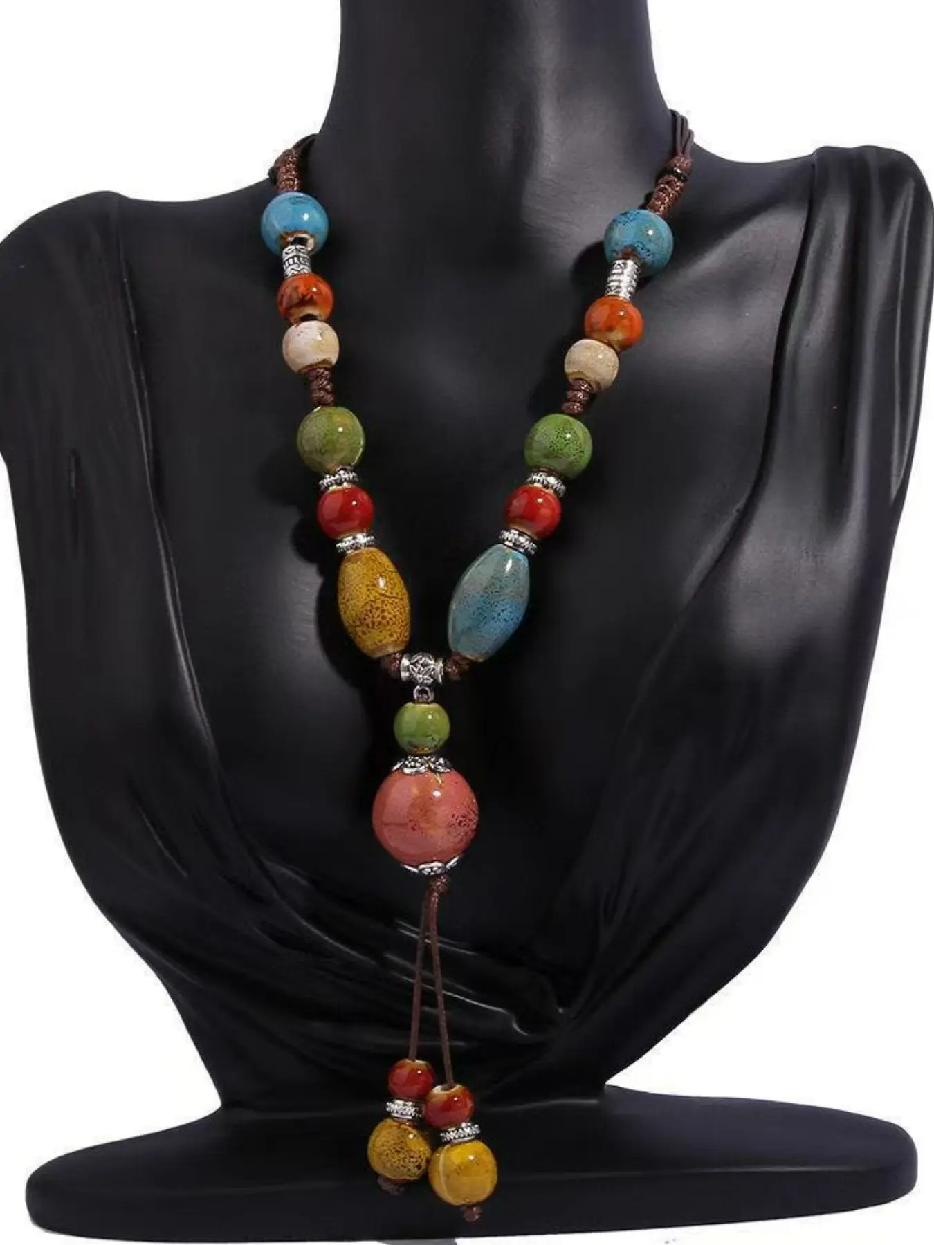 Summer Dopamine Bohemian Zen Ceramic Necklace, Fashionable and Versatile, Timeless Style, Perfect for All Seasons