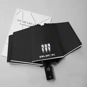 Automatic Reflective Car Umbrella, Three-Color Nylon Waterproof, Stainless Steel Frame, Foldable, Night Light, for Buick Cars