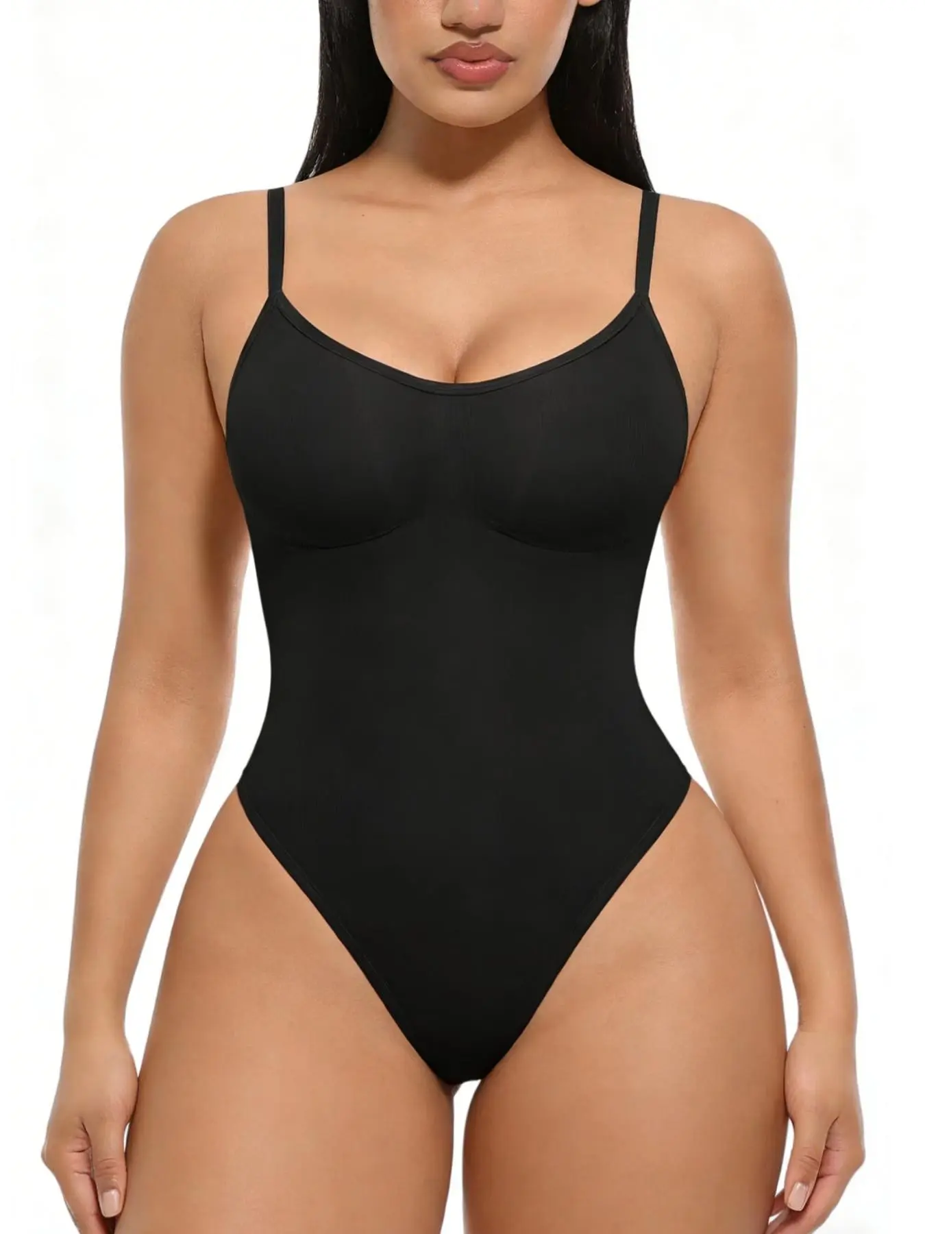 Women's Comfortable Breathable Seamless Compression Smooth Underwear Shapewear Bodysuit with Straps, Waist Cinching & Butt Lifting Design, Perfect for Daily Wear