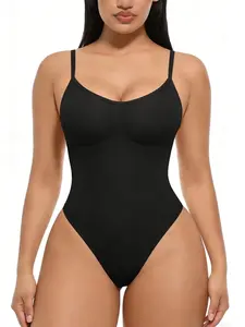 Women's Comfortable Breathable Seamless Compression Smooth Underwear Shapewear Bodysuit with Straps, Waist Cinching & Butt Lifting Design, Perfect for Daily Wear