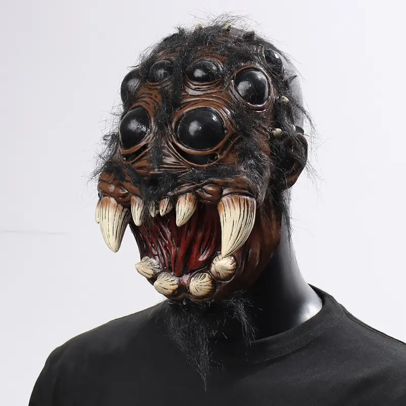Halloween cross-border new horror spider latex animal mask party carnival props