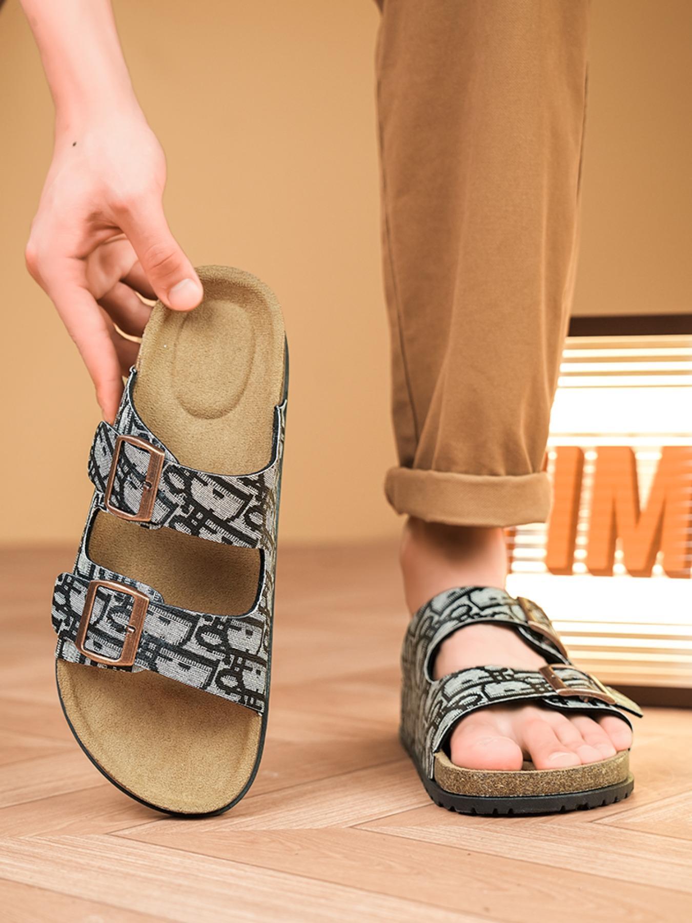 Unisex Fashionable Adjustable Strap Arch Support, Casual Comfortable Non-slip Buckle Sandals Beach Slides for Men & Women, Lightweight & Quick-dry Outdoor Clogs, Footwear