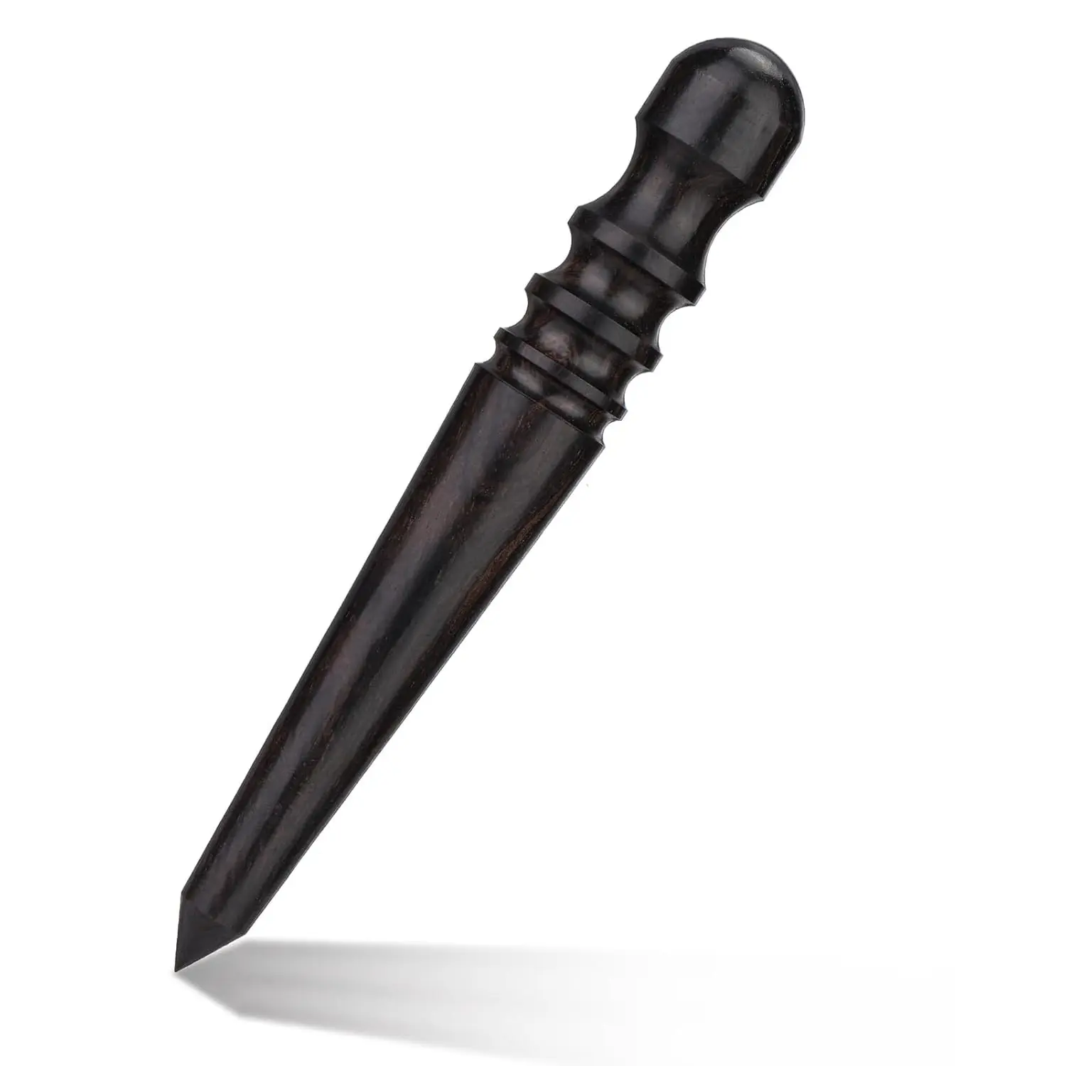 Professional Ebony Wood Round Head Edge Burnisher Slicker Leather Working Tool for Burnishing Polishing Leathercraft