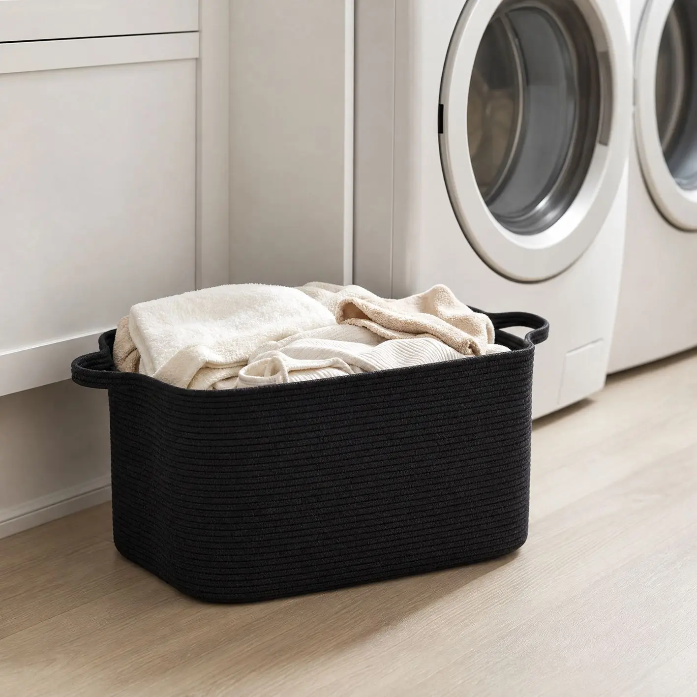 Cotton thread woven snacks toy storage basket storage sundries dirty clothes basket large capacity handmade toy basket