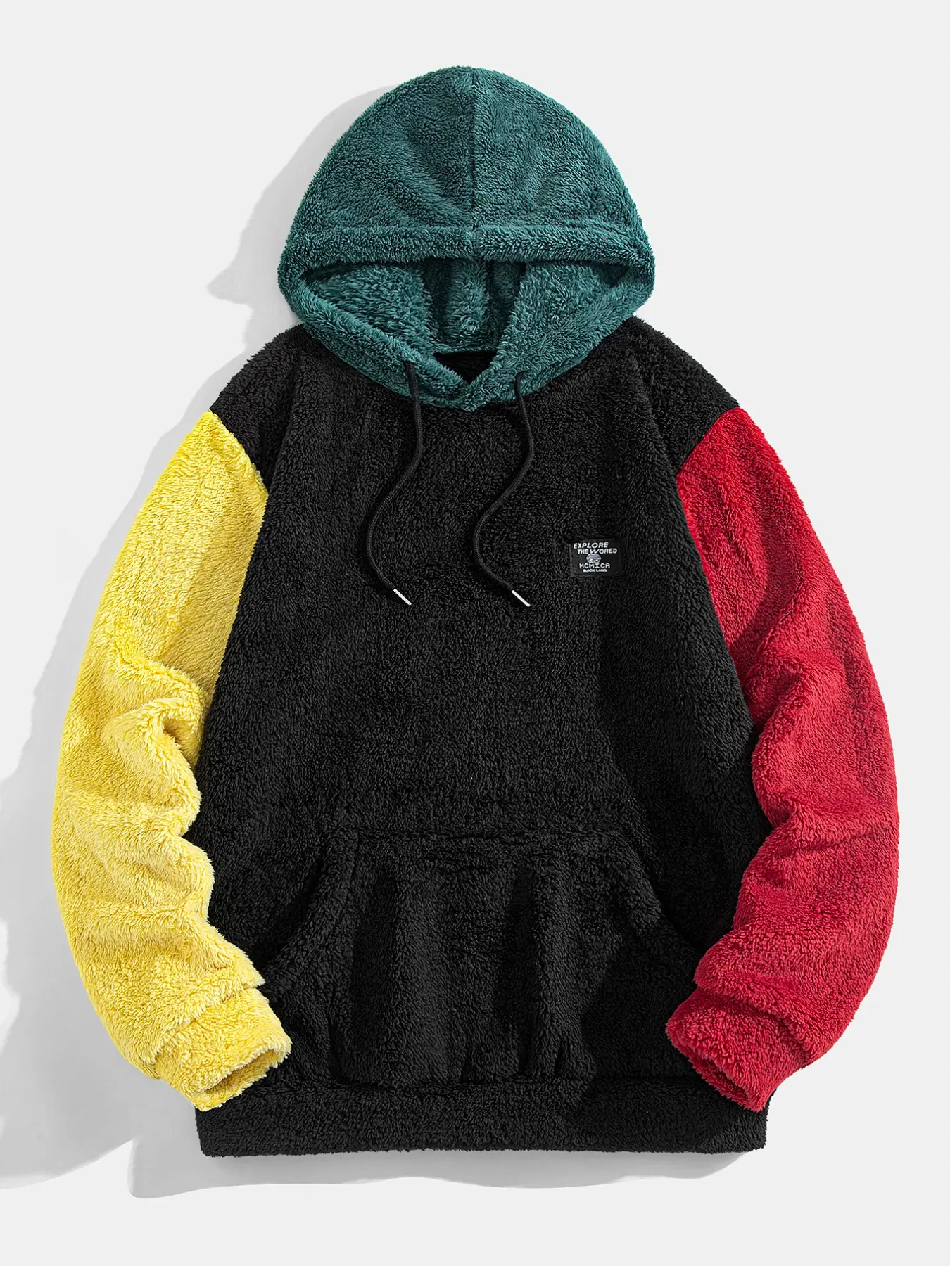 Men's Plush Teddy Bear Hoodie, Soft Breathable Warm Comfort, Fashion Casual Sports Wear, Men's Hooded Sweatshirt, 1pc