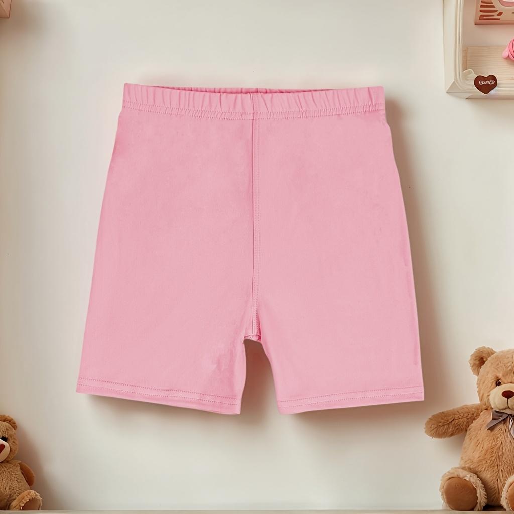 10pcs Random Toddle Girls' Stretchy Dance Shorts - Comfortable, Safety, And Breathable Bike Shorts for Kids - Soft, Lightweight Fabric for Active Play