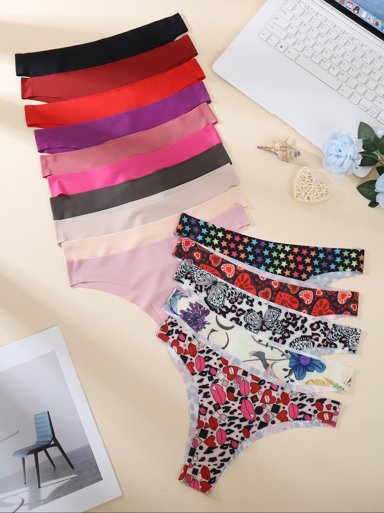 Women's All Over Print Leopard Thong, Soft Cute Comfy Breathable Fitted Panty for Daily Wear, Women's Underwear for All Seasons