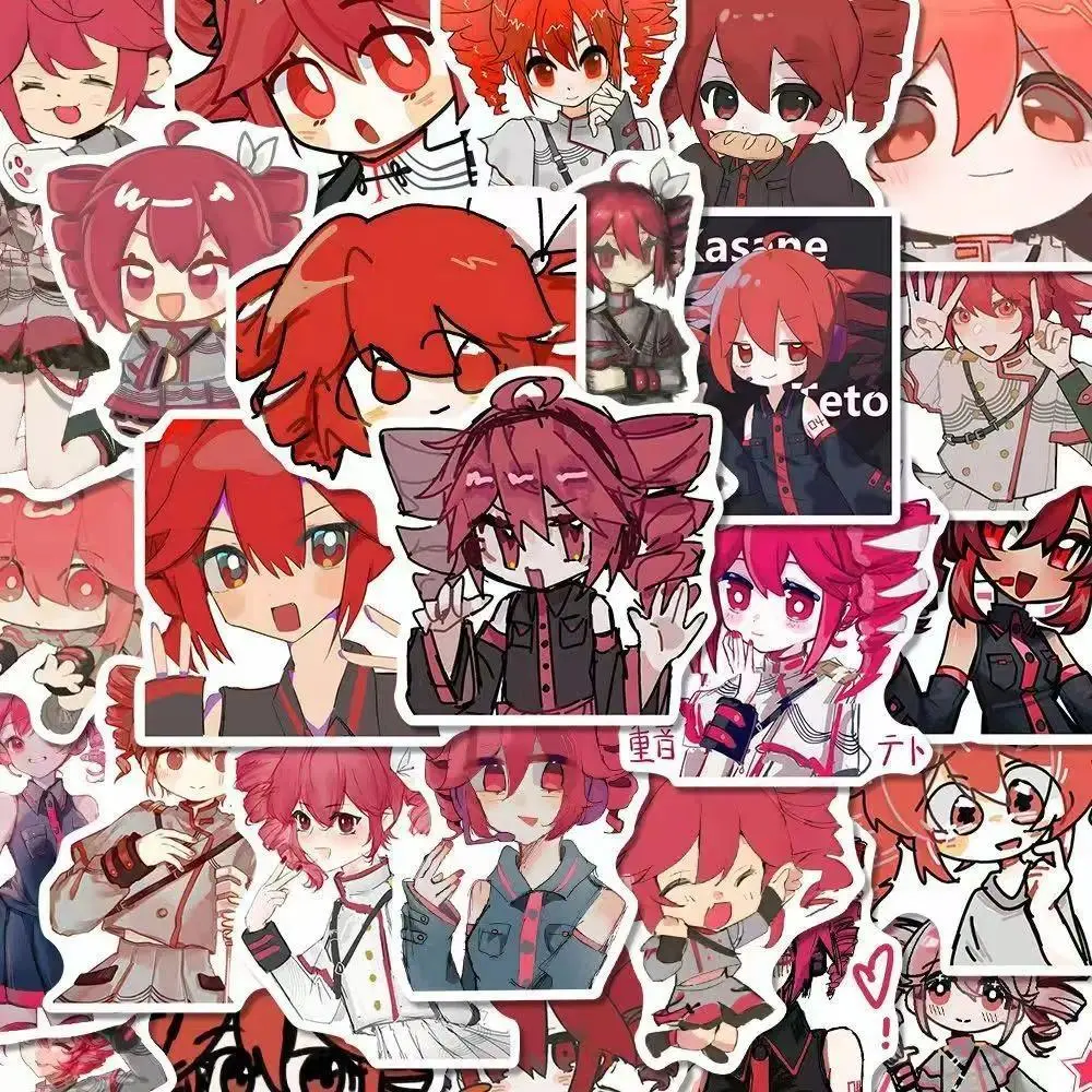 60pcs Kasane Teto Sticker Anime Figures Manga Cartoon Kawaii Waterproof Graffiti Stickers Phone Journaling Water Cup Decor Props