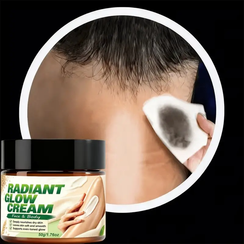 Radiant Glow Face & Body Cream, Niacinamide & Rice Extract & Centella Asiatica Infused, Hydrating, Soothing, Smooth Skin Lotion, Even Tone Brightening Body Moisturizer, For Underarms, Knees, Natural Skin Glow, Daily Nourishing Body Cream For All Ski