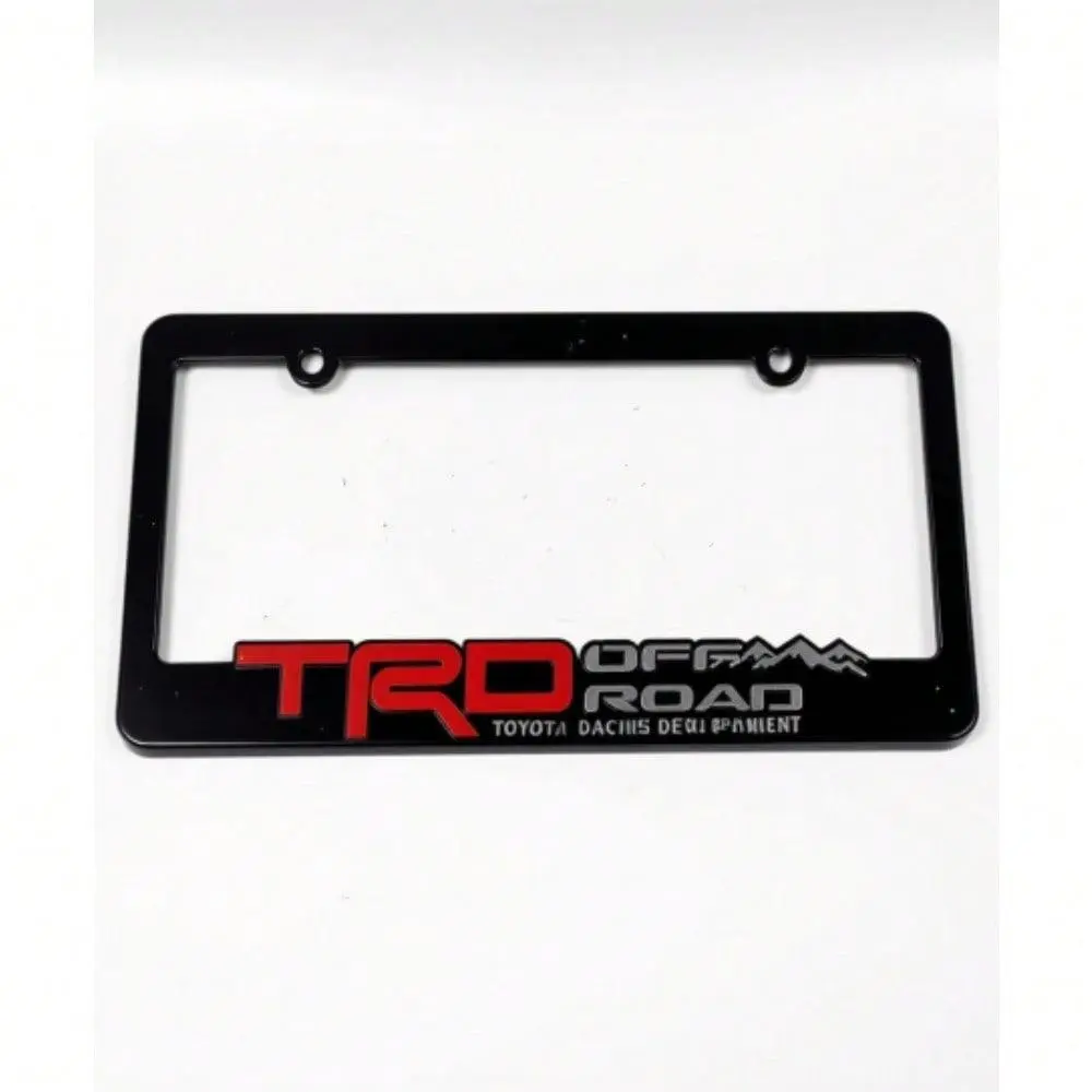 TRD Off-Road Heavy-Duty Metal License Plate Bracket - Universal for FJ Cruiser & Various Vehicles, Polished, Sleek Look, Enhanced Durability