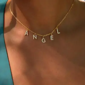 This viral TikTok custom name choker catches eyes instantly once worn, featuring delicate split dangling letters with soft fashionable style, durable anti-fade stainless steel material, a thoughtful gift full of sincere affection