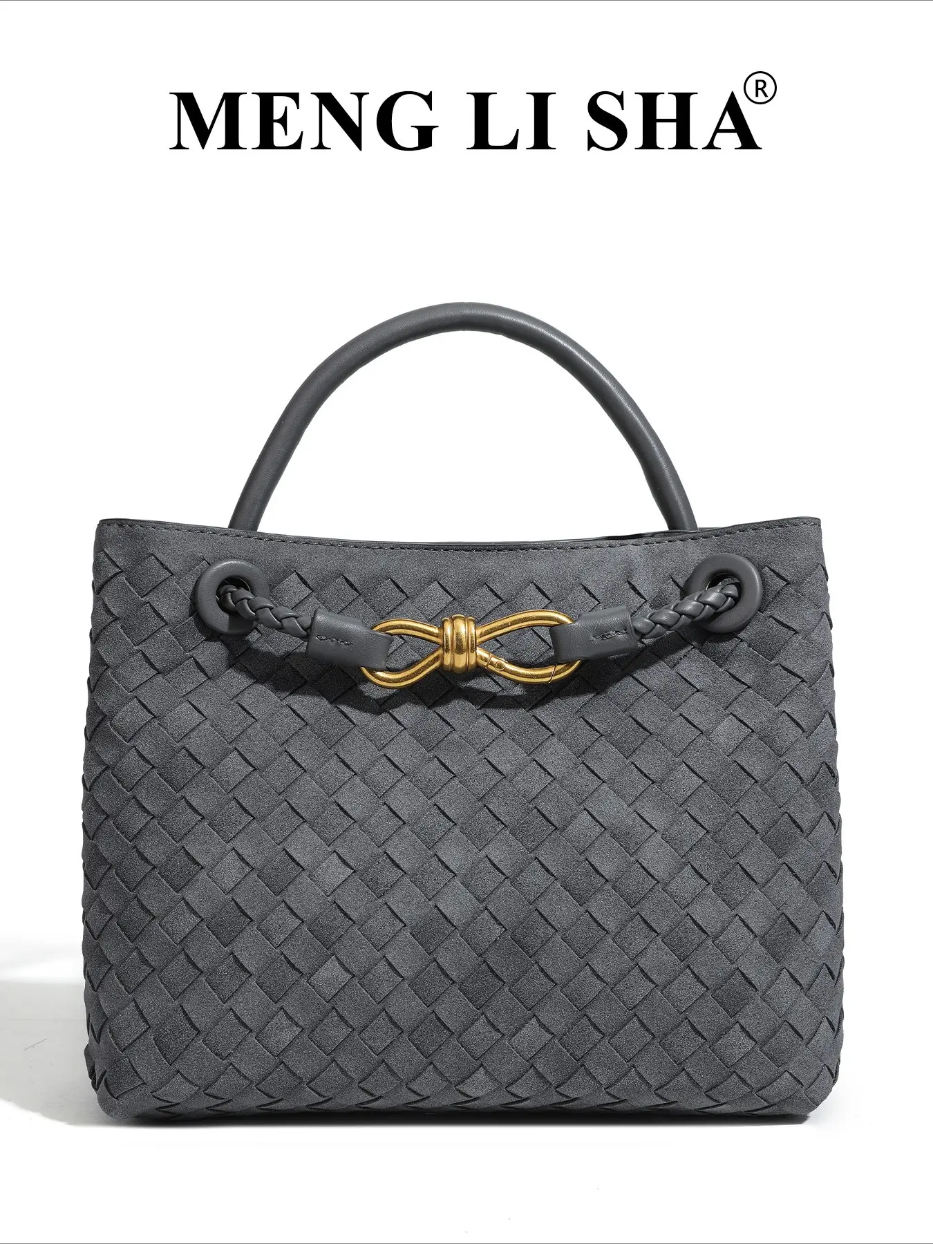 New matte fashion versatile handwoven bag women's high-end retro suede shoulder messenger handbag Pu Leather Bag 2026