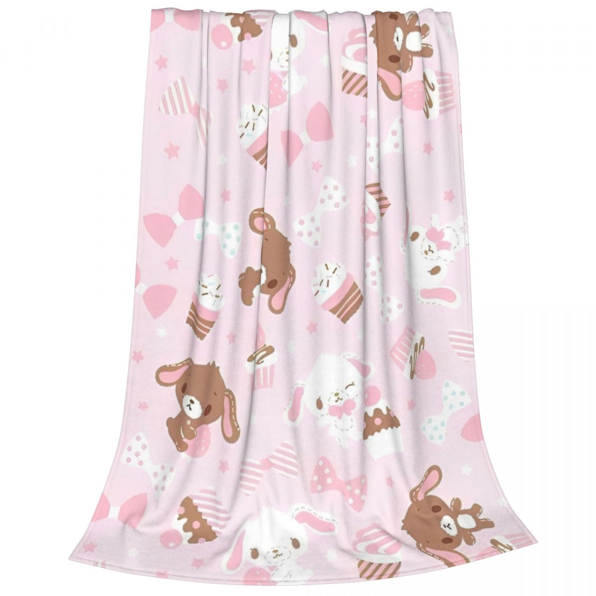 Aura Blankets Cartoon Sugarbunnies Flannel Throw Blanket Blanket for Sofa Couch Super Warm Plush Thin Quilt Superb Christmas blanket gift