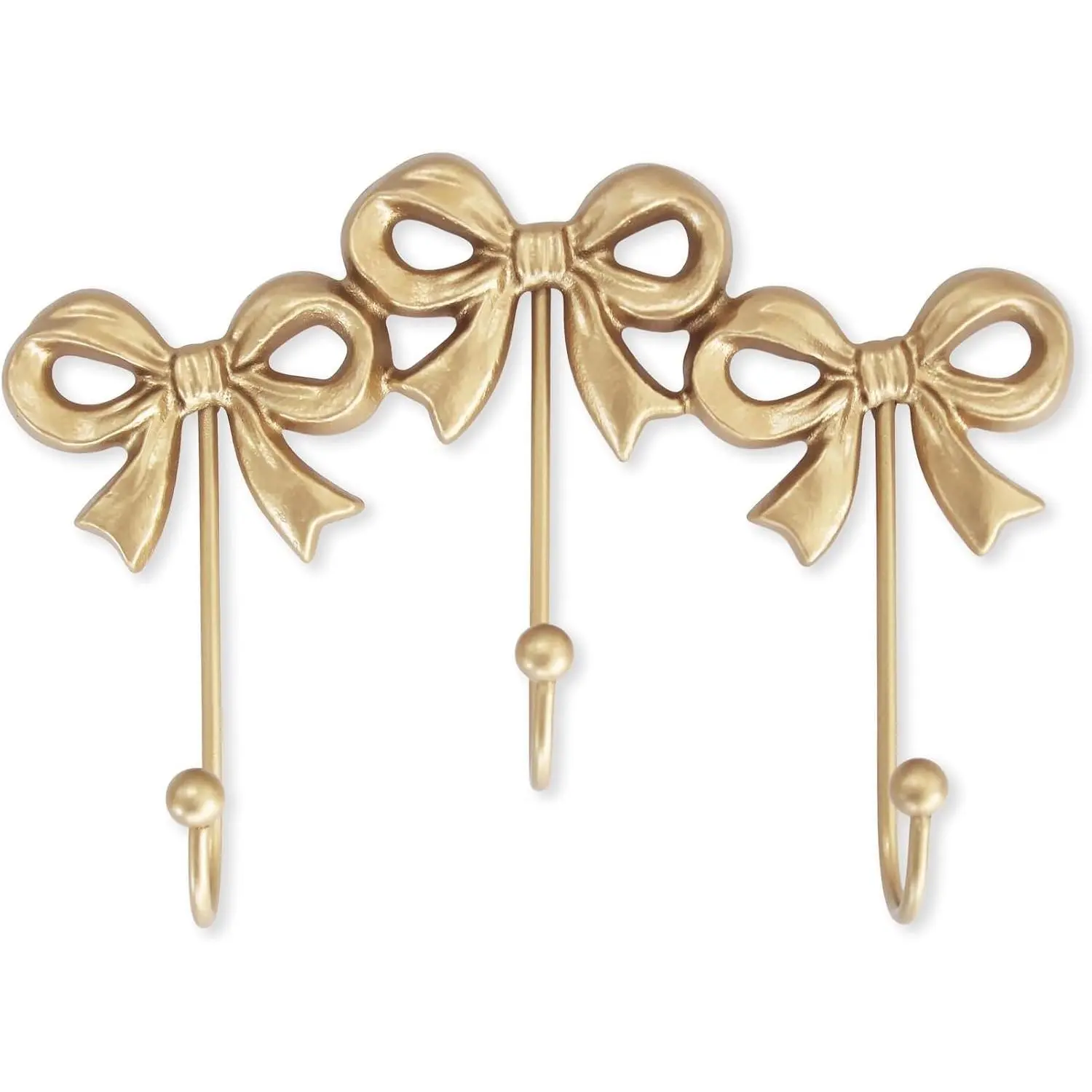 Small Gold Bow Wall Hook,Gold Cast Iron Hook,Size:8.27x5.59 inches Wall Mounted,Gold Cast Iron,For Coats,Bath Towels,Room Decor,Bathroom,cute coquette decor,Office