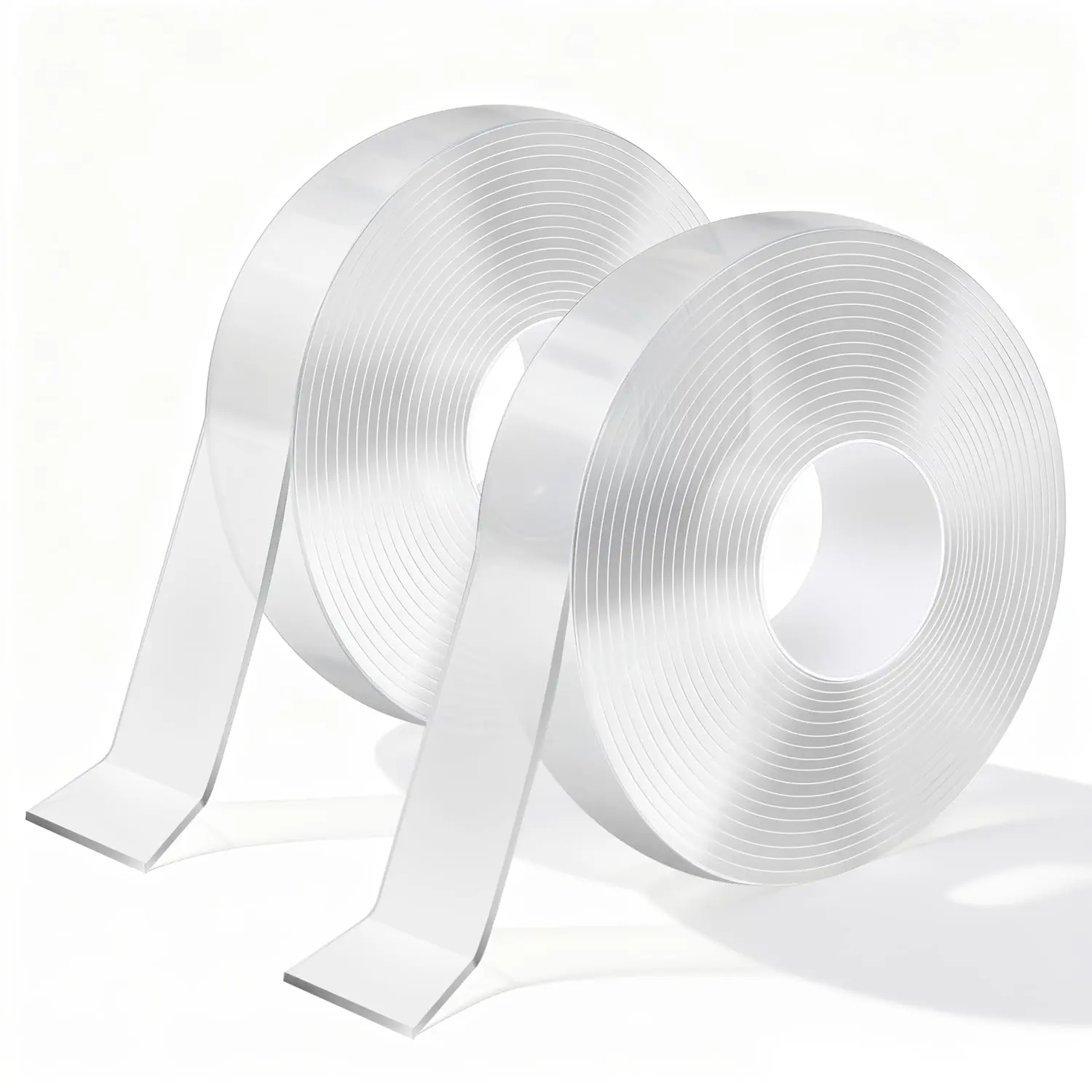 Heavy Duty Synthetic Double Sided Mounting Tape (2 Rolls, 15ft Roll Each) - 1.2in Wide, 0.07in Thick, Removable, Peel Off - Ideal for Renters, Glass/Metal, Office/Outdoor Use