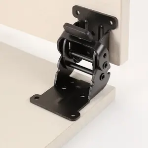 Self-Locking Folding Hinge, 0° Fold Storage, 90° Auto Lock, Home Furniture Frame Reinforcement Hardware Bracket
