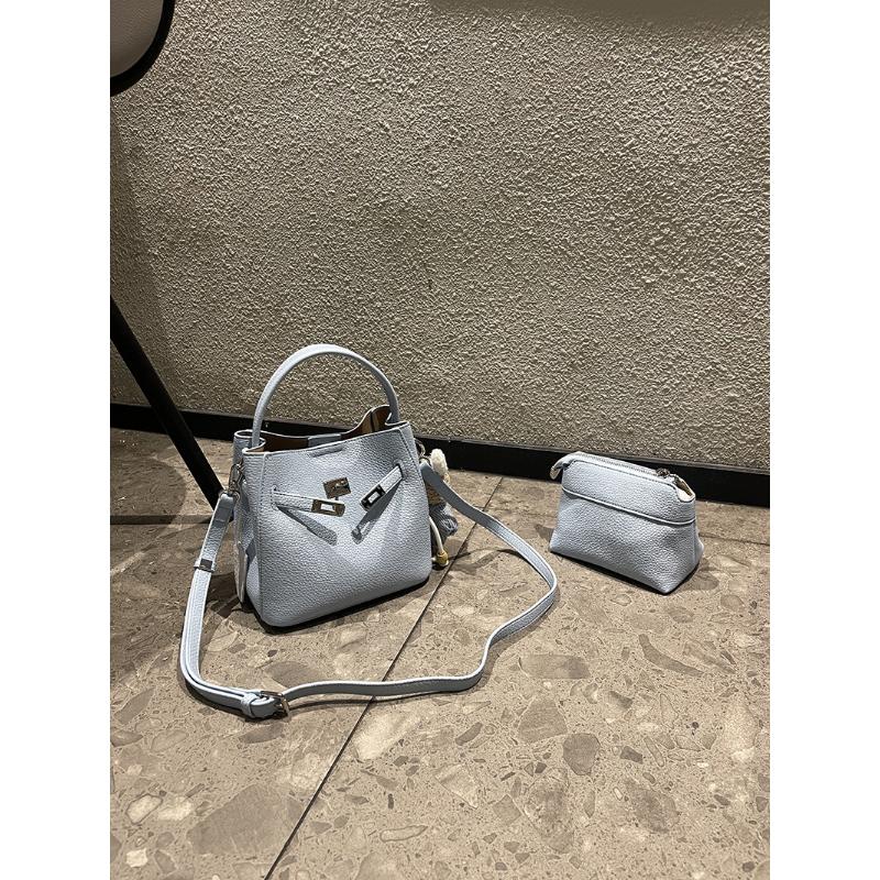 Minimalist Soft Leather Bucket Bag Women's 2026 Kelly Texture Original Design Hand-held Shoulder Crossbody
