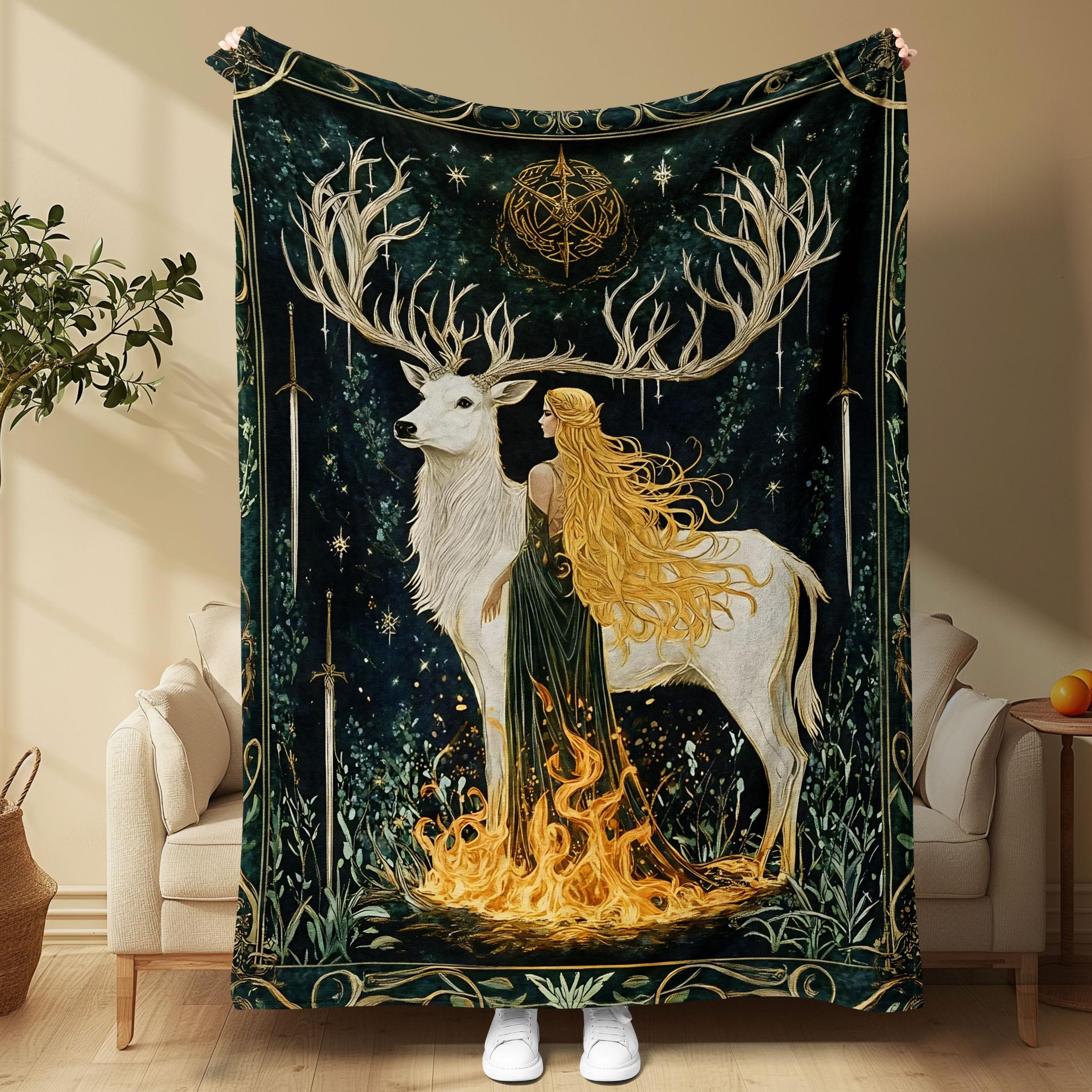 Glass Throne Comfortable Flannel Blanket, Book Lover Decorative Throw Blanket, Soft Flannel Material, Perfect for Sofa Bed Chair Dorm Decoration, Soft Blankets