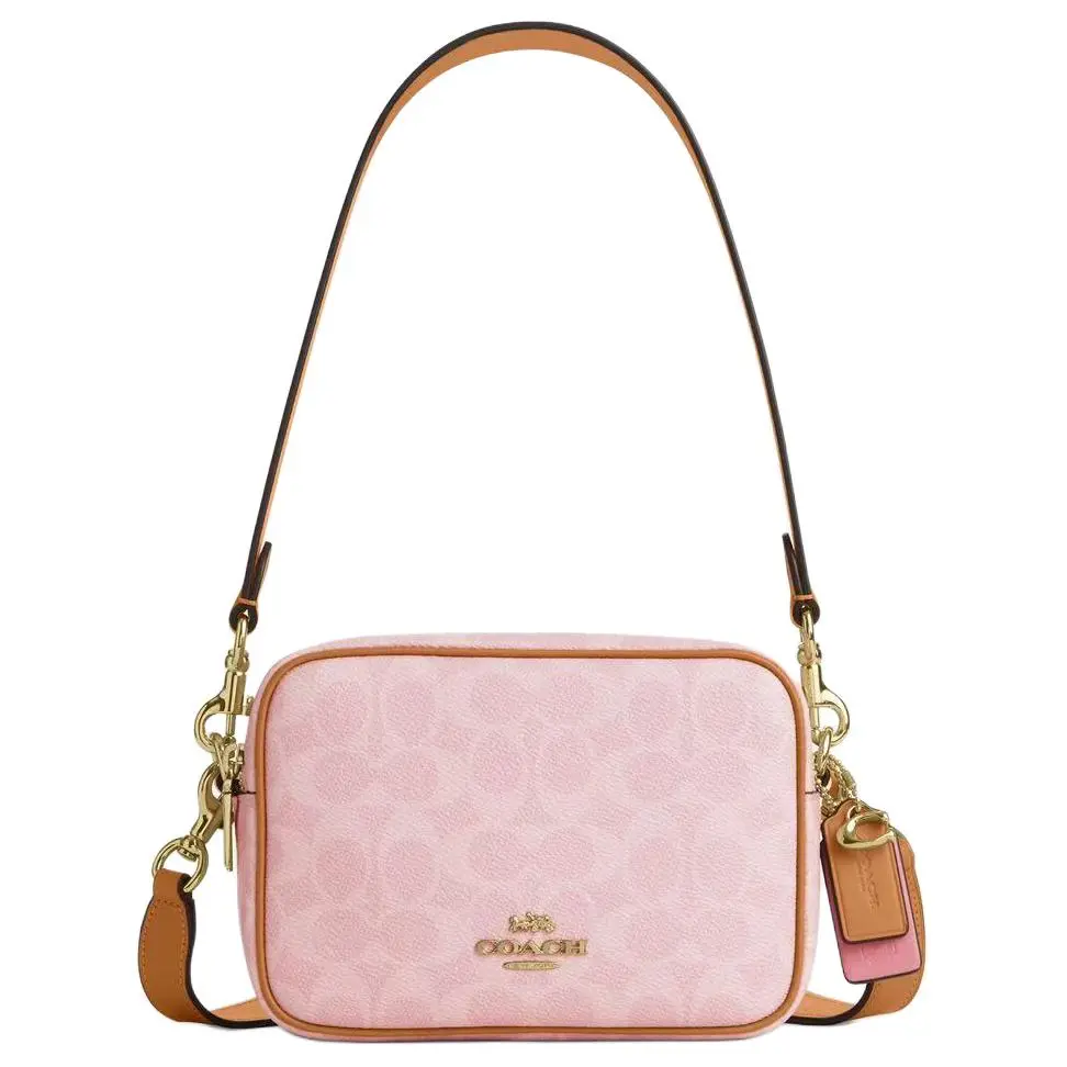COACH Carey 18 Valentine’s Limited Edition Toast Camera Bag – Small Pink Crossbody Shoulder Bag for Women