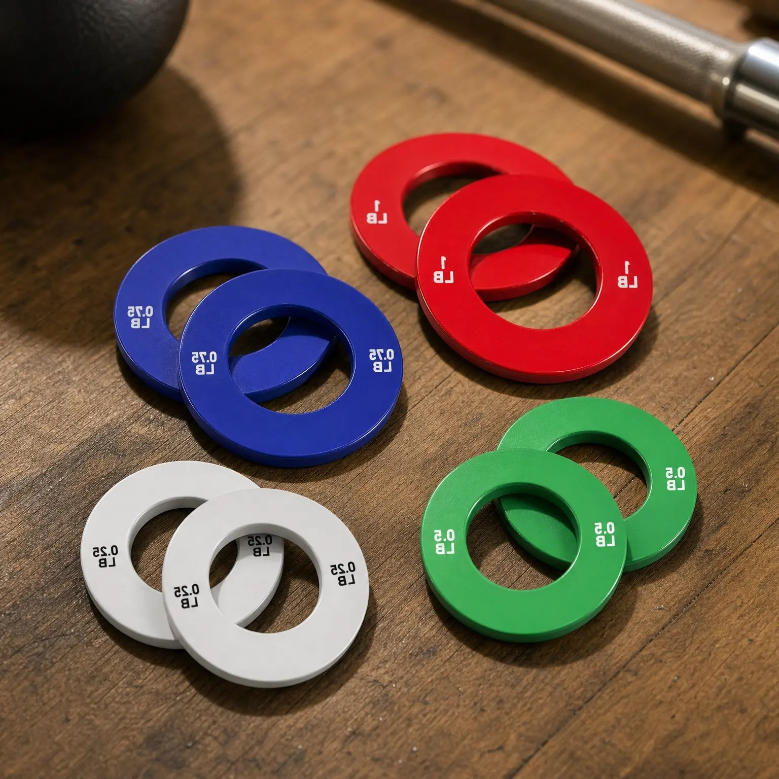 Fractional Micro Weight Plates Set of 8 – Pairs of 0.25, 0.5, 0.75, 1 lb for Olympic Barbells Strength TrainingGift