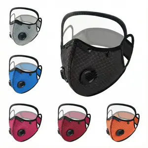 Reusable Dust Mask with Carbon Filter, Breathable Adjustable Ski Mask Face Cover for Motorcycle Riding and Running