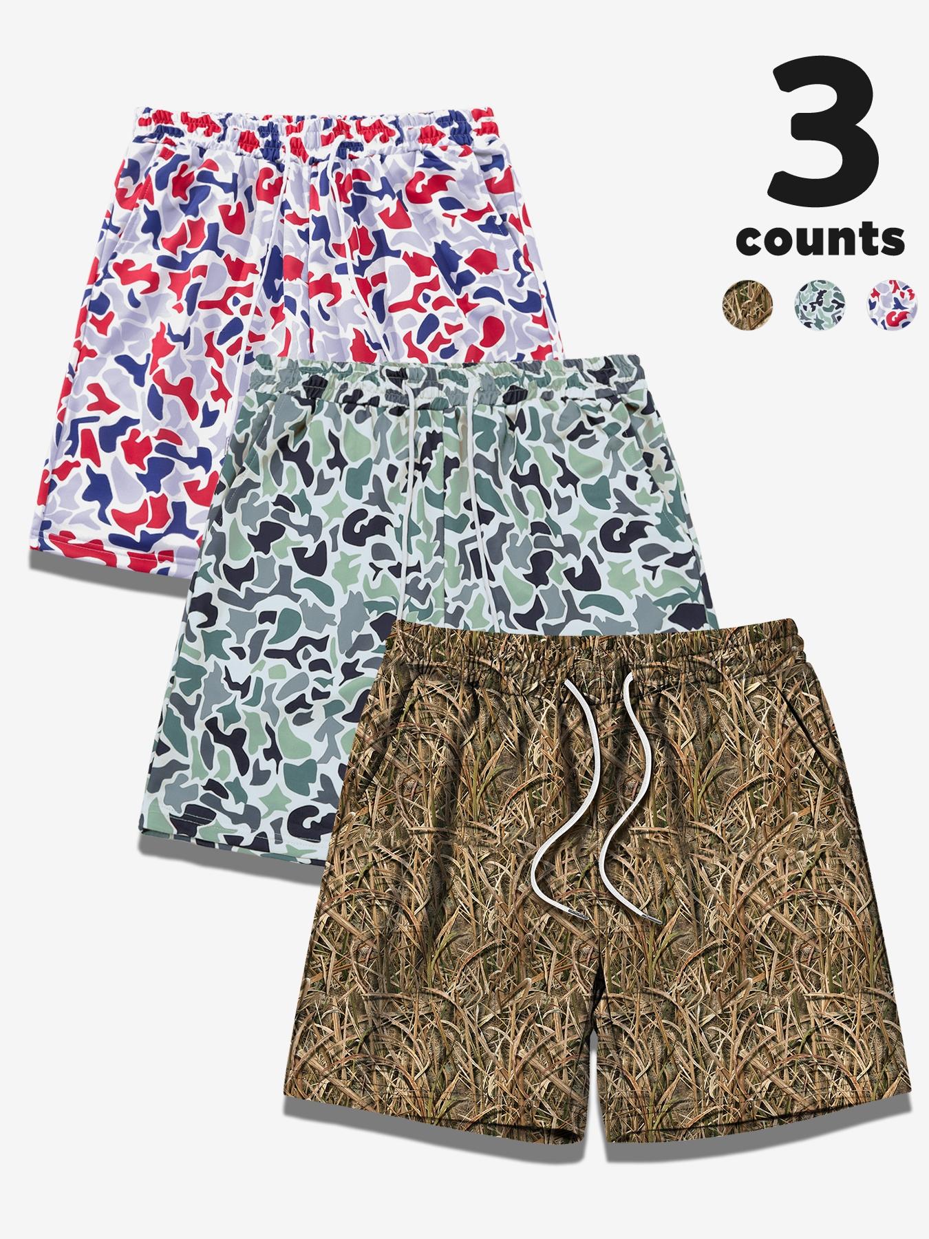 Men's Camo Print Shorts, Regular Fit Casual Street Shorts for Summer, Men's Bottoms for Daily Wear, Camouflage Shorts, Casual Streetwear Shorts