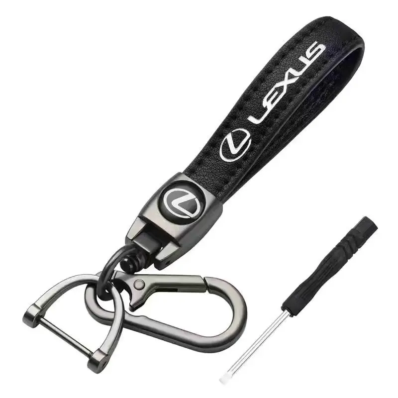 High Quality Leather Car Logo Keychain Key Ring Chain Pendant Gifts For Lexus RX 300 IS 250 300 GX 400 460 UX 200 NX LX GS ES SC Auto Accessories key rings for car keys