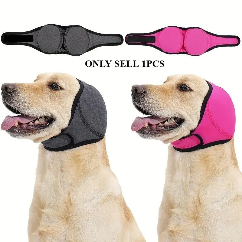 2-Pack Dog Calming Headset, Adjustable Noise-Reducing Ear Protector, Anti-Anxiety Design, Ideal for Thunderstorms, Fireworks, Travel, Small to Medium Dogs