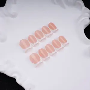 Daily Versatile Edge French Nail Art, Short Reusable Wearable Nails, Fashionable and Convenient Manicure Solution