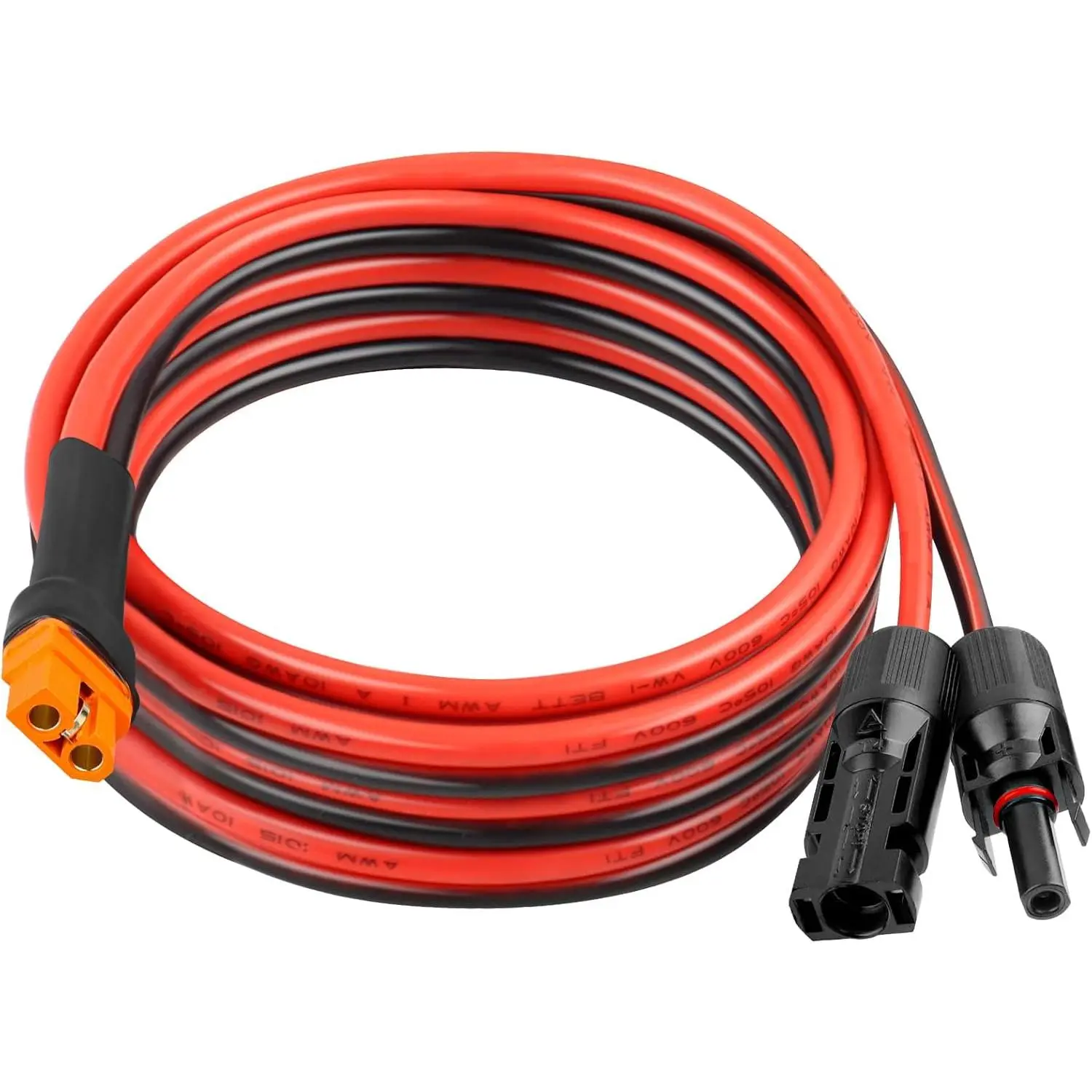 Panel Adapter Cable to XT60i 10FT - 10AWG XT60i Female Cable with Tinned Copper Wire and PVC Jacket, XT60i Extension Cable for Station and Generator