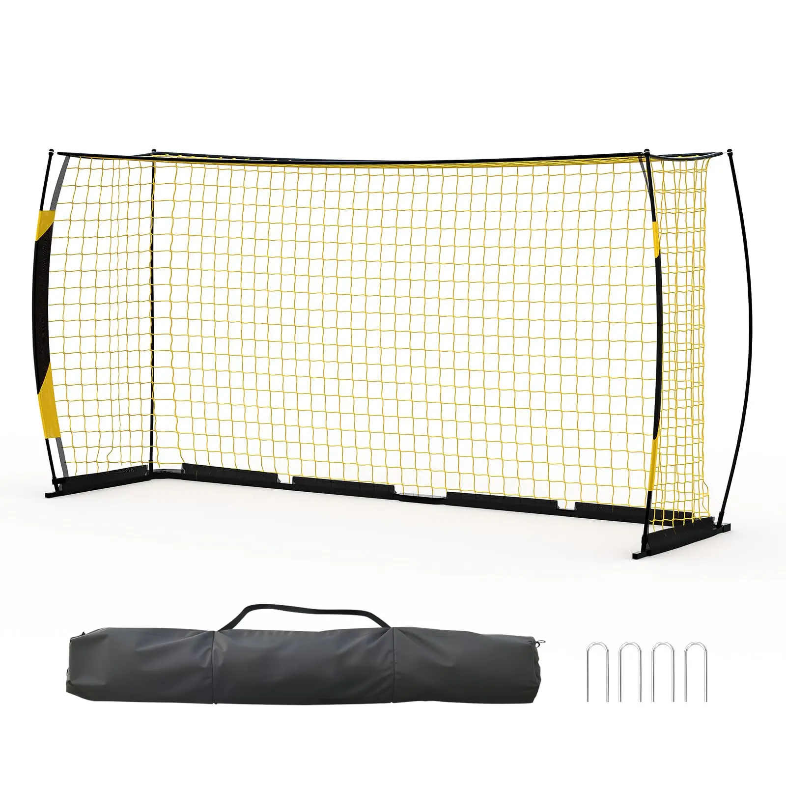 GARVEE Portable Soccer Goals Set, Pop-Up Steel Frame Nets (12x6ft & 6x4ft), Weather-Resistant Soccer Equipment for All Ages, Quick Assembly with Carry Bag for Indoor & Outdoor Games, Soccer Training Equipment