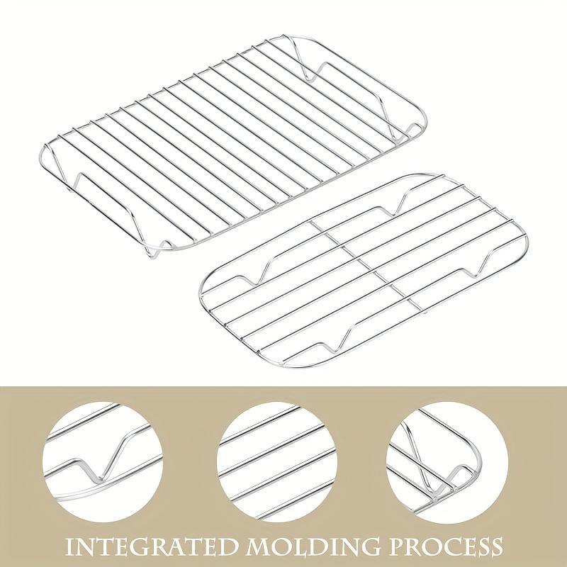 1pc Stainless Steel Square Steamer Rack - Multi-Layer Cooking & Baking Rack for Dumplings, Vegetables, Meat - Perfect for Air Fryer, Rice Cooker, Oven - Durable, Easy-Clean Design for Outdoor Camping, Hiking, Fishing