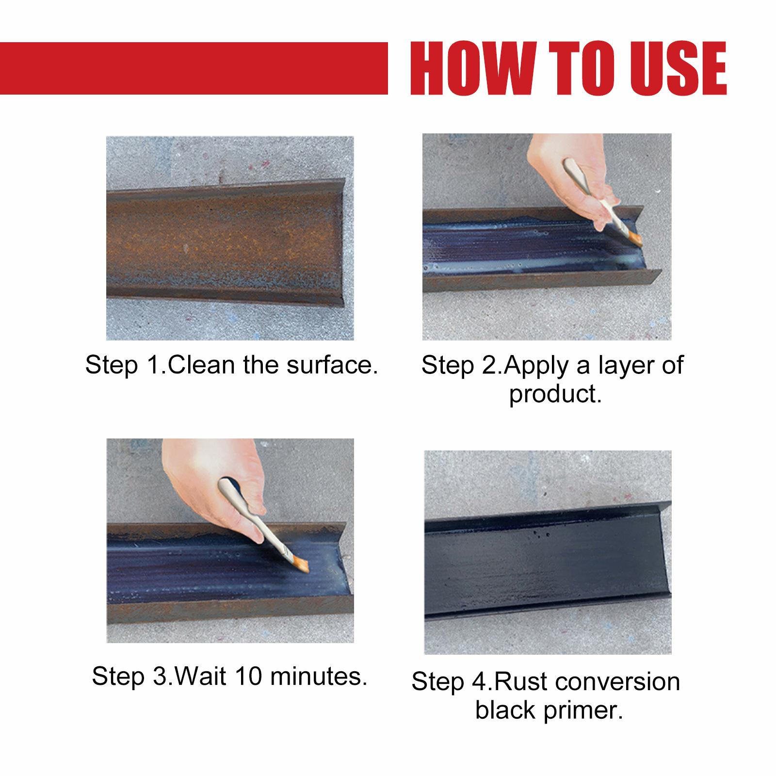 Rayhong Rust Converter, Rust Free Primer Rust Protective Agent For Metal Parts Of Automobile Chassis Corrosion