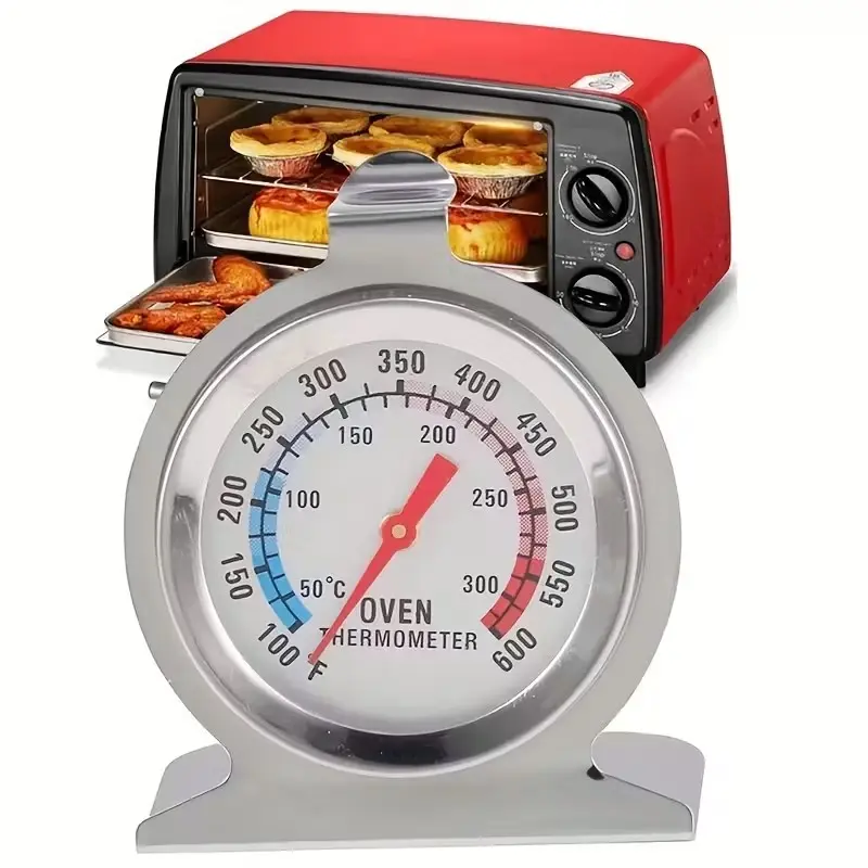 1pc Stainless Steel Kitchen Oven Thermometer Food Bread Household Good Oven Cookware Thermometer Fahrenheit Meter BBQ Thermometer Kitchenware