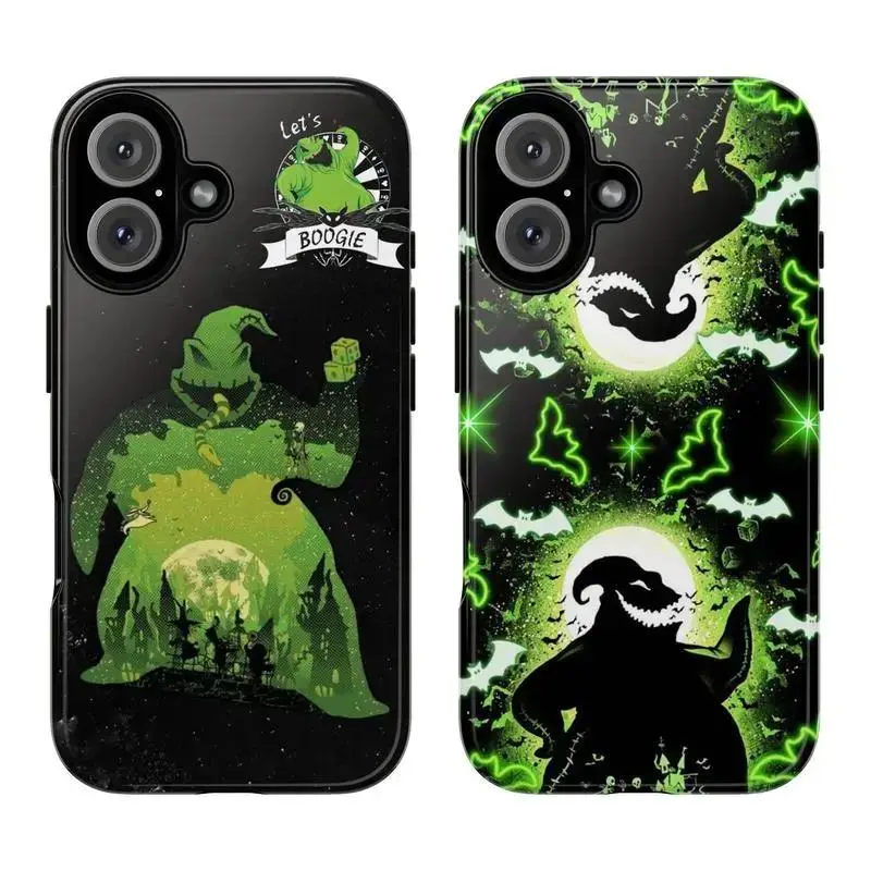 Oogie Boogie Couple Nightmare Before Christmas Halloween Horror Movie Two-In-One Phone Case Durable And Trendy Protection For iPhone17 16, 15, 14, 13, 12 Plus, Pro, Max, and Samsung S26-22 Perfect Birthday Gift for Friends