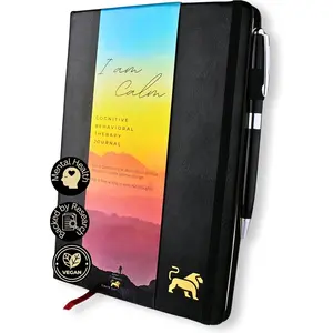 Guided CBT   Journal Kit for Mental   with Free Pen Included, Mindfulness Self Care Prompts, Gratitude & Habit ,   Diary Notebook