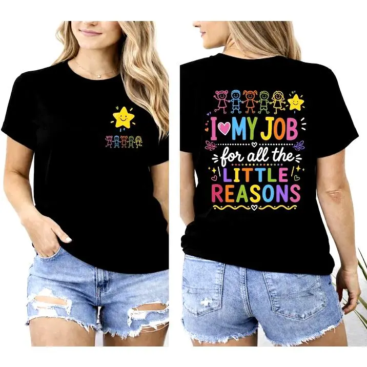 Men's Soft Short-Sleeve Preschool Teacher Top - Quote-Printed, Colorful Fabric, Comfortable Fit, Office/Back to School Gift, Menswear T-Shirt, Shortsleeve, Casual, Teacher Shirt