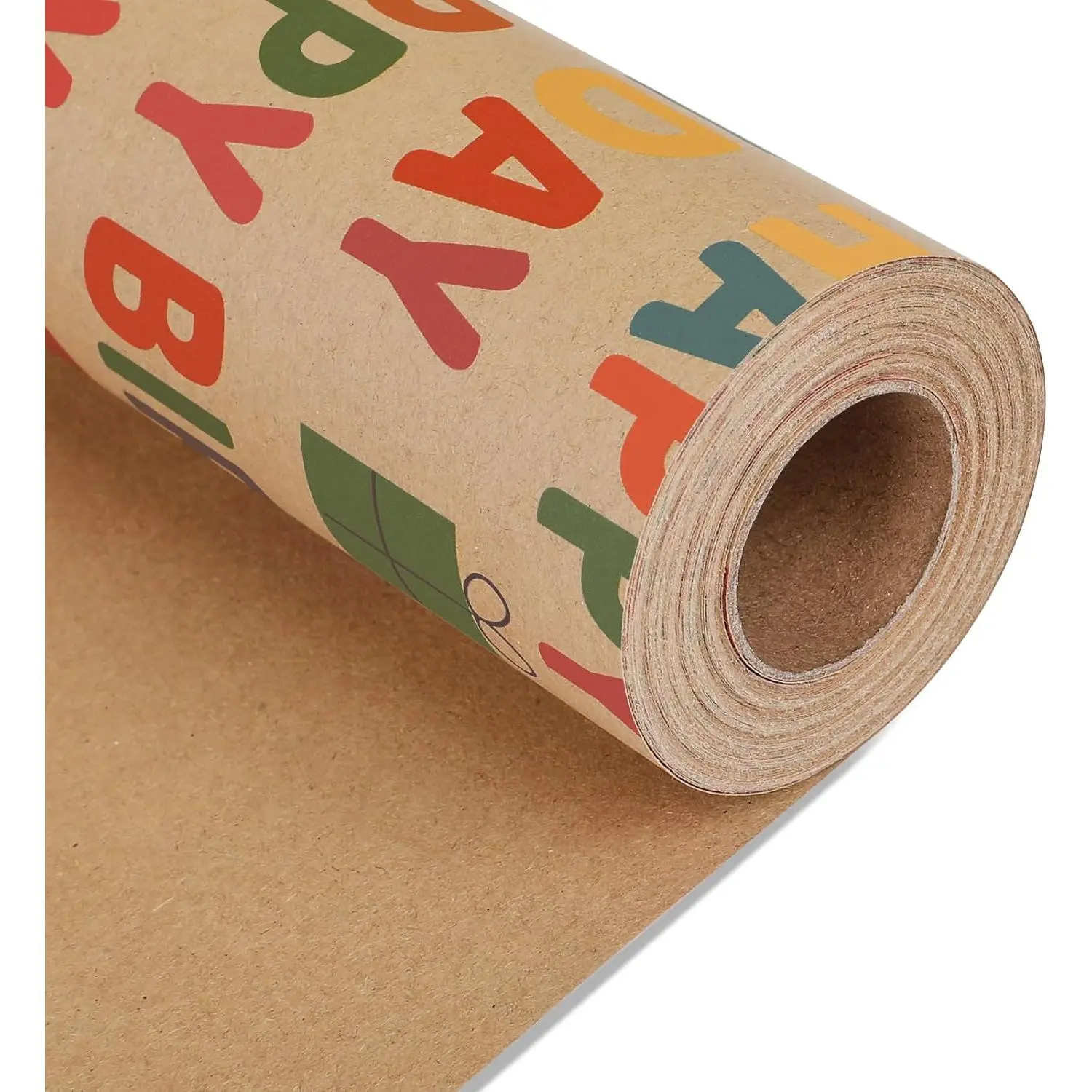 Birthday Wrapping Paper, Wrapping Paper Roll-17 inch X 32.8  |  Wrapping Paper,Colorful Happy Birthday  For Boys Girls,  For Birthday Party,  Shower