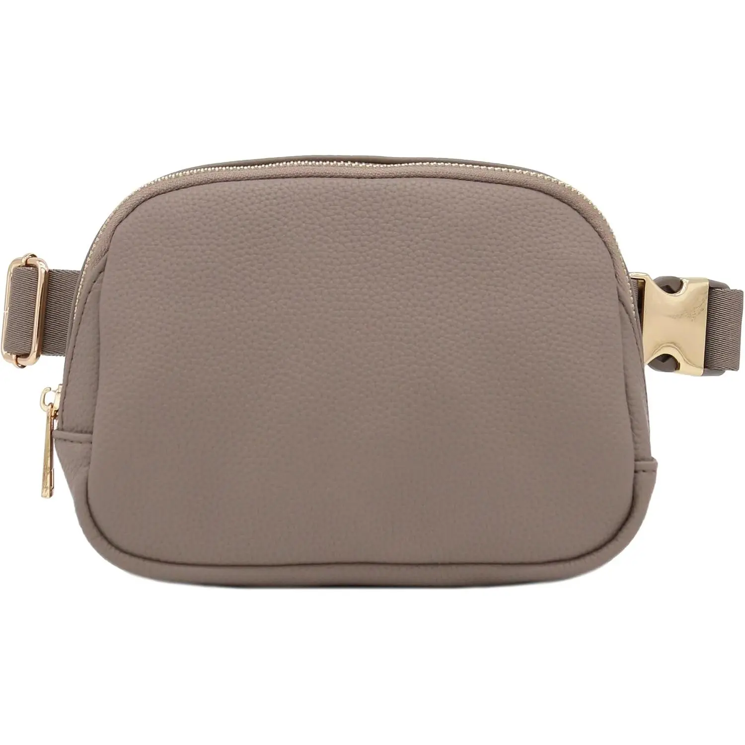 Lightweight Soft PU Pebbled Leather Sling Fanny Pack Belt Bag with  Metal Buckle ()