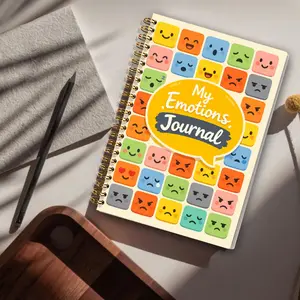 1 daily emotion care and growth journal, with a colorful, lively emoji cover. The inner pages include guided sections like emotion scales, gratitude exercises, and goal setting to help you sort through your feelings and build positive habits. A5 size, 100