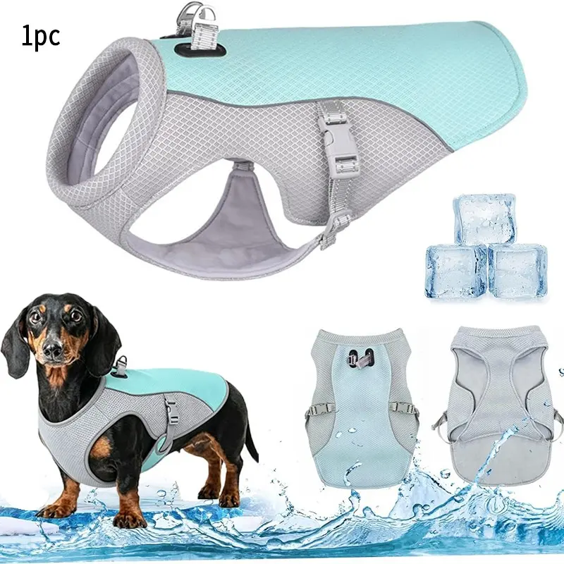 Dog Cooling Vest for Summer, 6 sizes, Dachshund Clothes, Husky Clothes, Poodle, Breathable Mesh Cooling Shirt Jacket, Lightweight Cooling Dog Harness, Pet Cooler Suit for Outdoor Activities, Multiple sizes available to fit dogs of every shape and size.