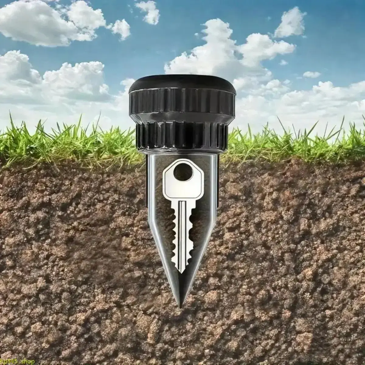 Outdoor Hidden Key Holder, Viral Garden Spike Key Hider with Discreet Underground Design, Weatherproof Durable Spare Key Storage Container, Easy Insert Lawn Decor Accessory for Backyard, Patio, Home Security & Emergency Key Access