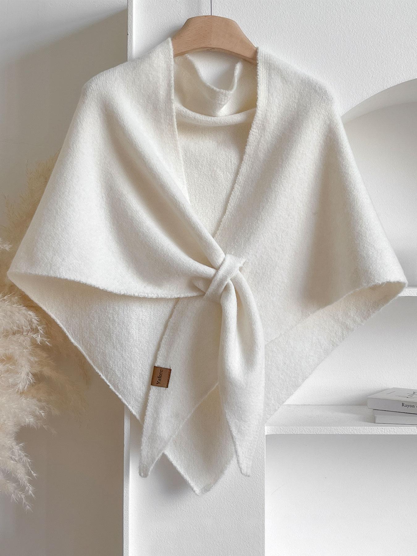 Women's Solid Color Scarf, Winter Casual Soft Comfortable Shawl, Fashion Unique Accessory, Daily Wear Scarf for Women, Trendy Solid Shawl, Soft Warm Shawl