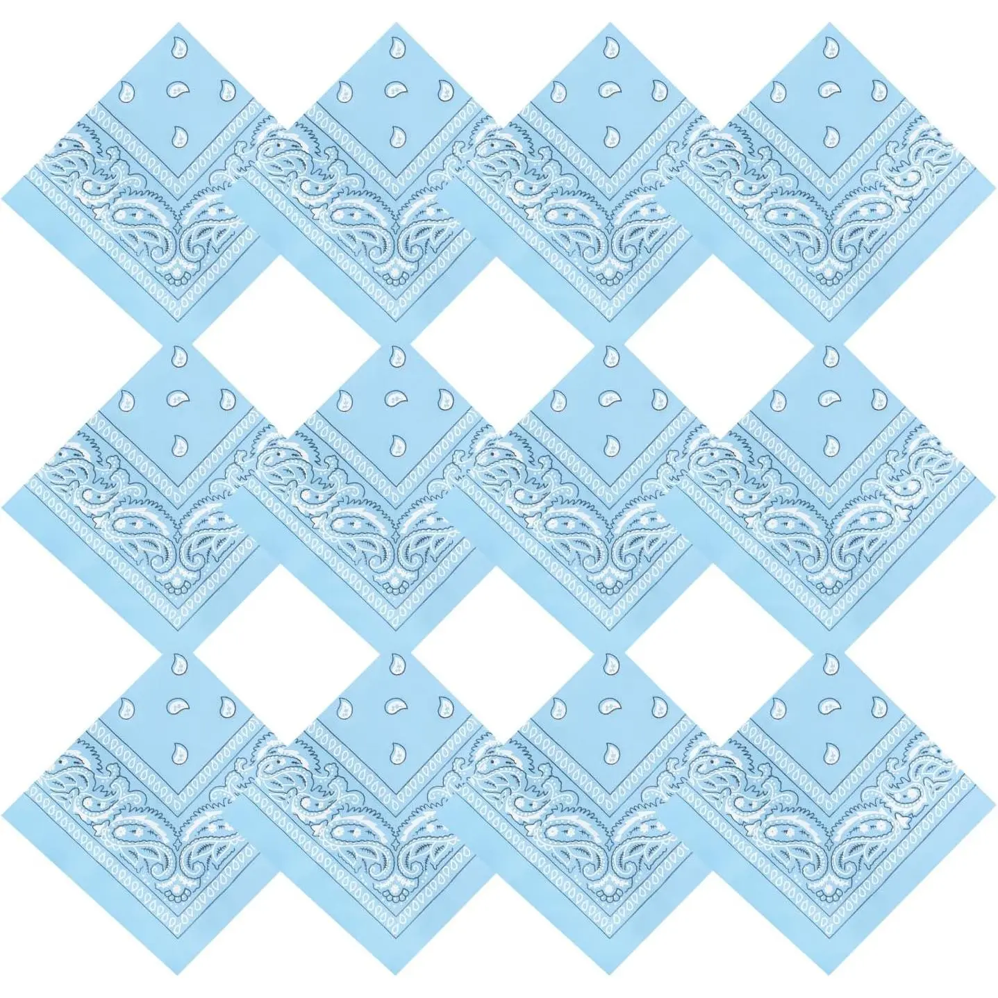 Bandanas for Women Men Cowboy Bandana Handkerchief Headband Face Mask Bulk for Party Costume