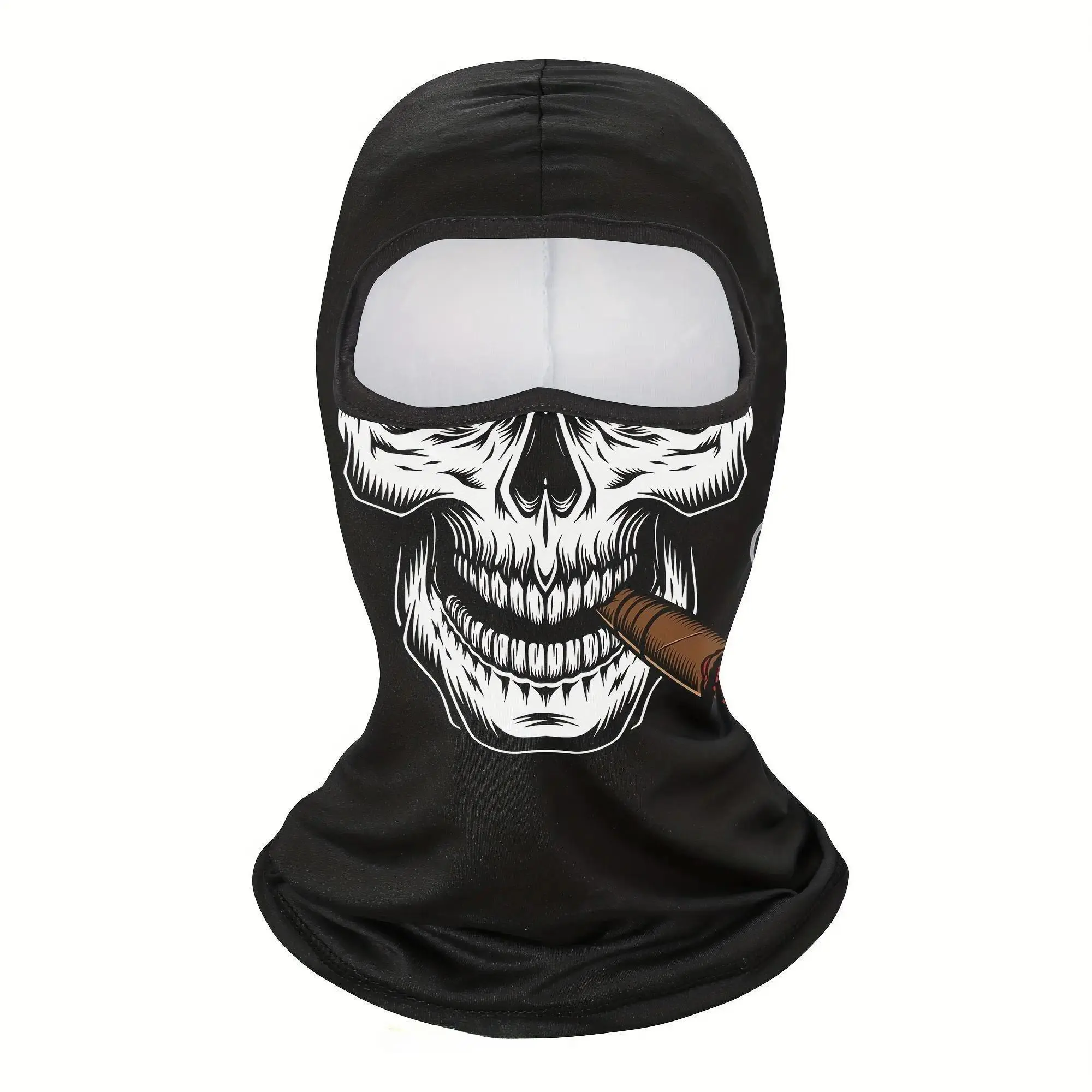 Unisex Skull Print Full Face Balaclava Ski Mask - Breathable Sports Headwear with Windproof, UV Sun Protection - Ideal for Motorcycle, Cycling, Hiking