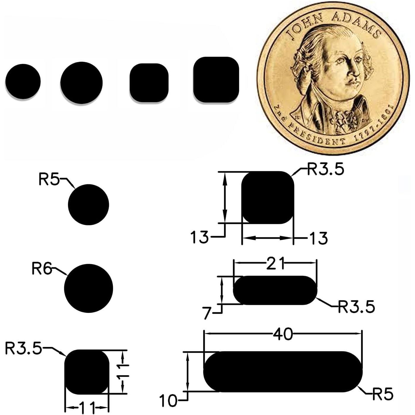 Universal Webcam Covers -  Protection Accessory, No  Application, Safe Screen Closure - Dots,Squares and Bars, 26 count - Black